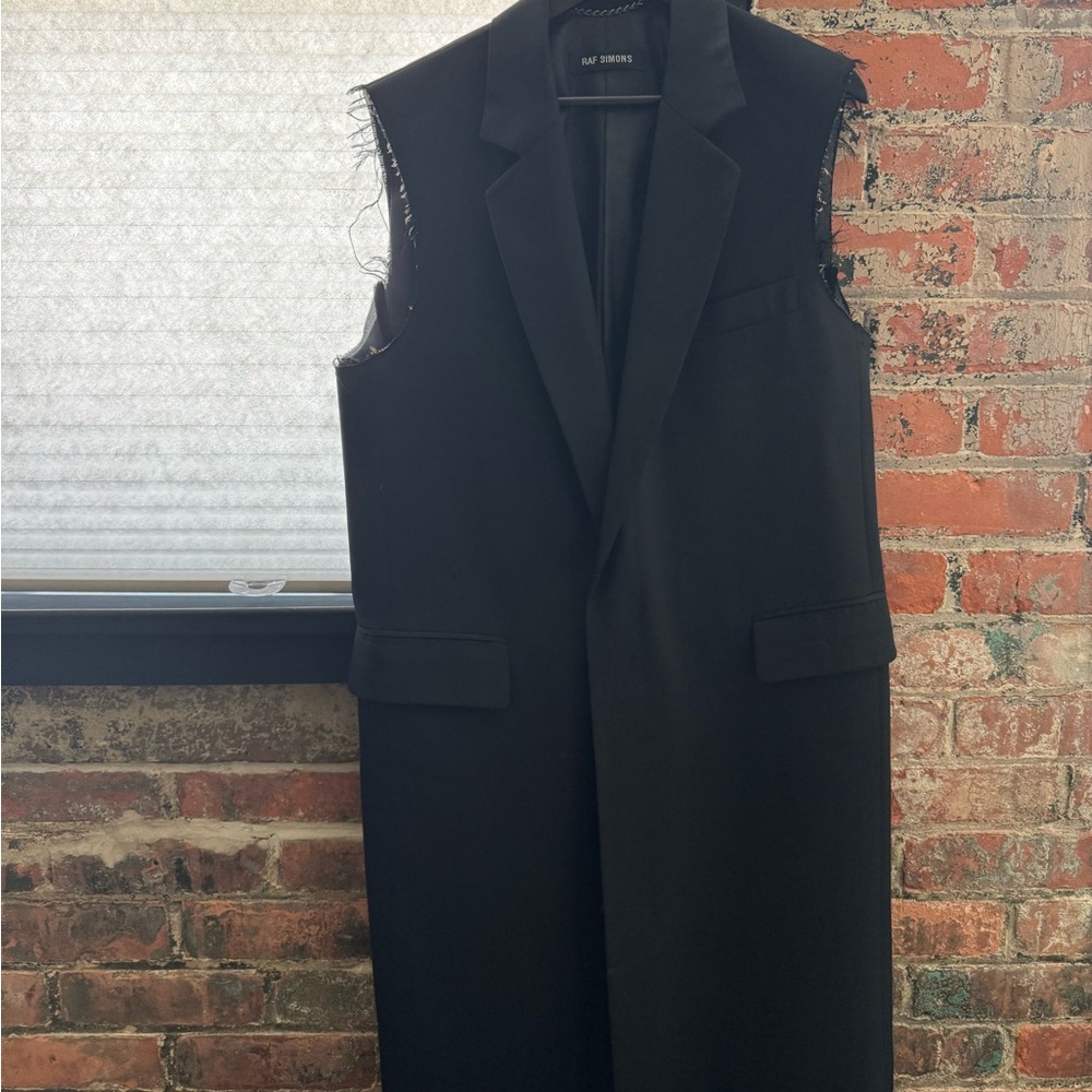 Vintage Archive Raf Simons Sleeveless Long Jacket 1998-99 Black